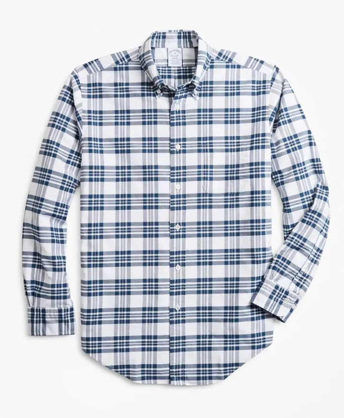 Brooks Brothers Sport Shirts Regent Fit Oxford Blue And White Plaid Sport Shirt Blue 8211 Men Brooks Brothers Sport Shirts Regent Fit Oxford Blue And White Plaid Sport Shirt Blue 8211 Men