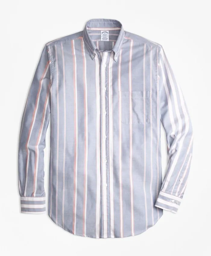 Brooks Brothers Sport Shirts Regent Fit Oxford Bold Stripe Sport Shirt Blue 8211 Men Brooks Brothers Sport Shirts Regent Fit Oxford Bold Stripe Sport Shirt Blue 8211 Men