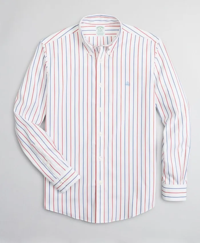 Brooks Brothers Sport Shirts Stretch Milano SlimFit Sport Shirt NonIron Stripe Whitemulti 8211 Men Brooks Brothers Sport Shirts Stretch Milano SlimFit Sport Shirt NonIron Stripe Whitemulti 8211 Men