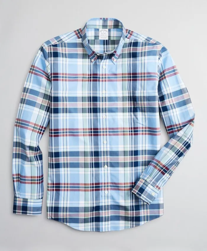 Brooks Brothers Sport Shirts Stretch Regent Fitted Sport Shirt NonIron MultiPlaid Multi 8211 Men Brooks Brothers Sport Shirts Stretch Regent Fitted Sport Shirt NonIron MultiPlaid Multi 8211 Men