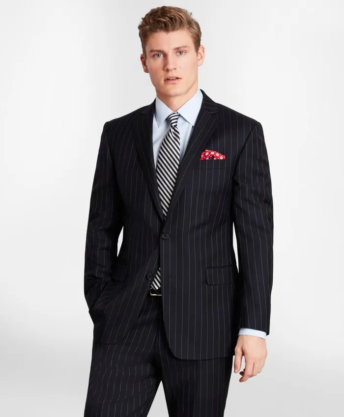 Brooks Brothers Suits BrooksGate MilanoFit BeadStripe Twill Suit Jacket Navy 8211 Men Brooks Brothers Suits BrooksGate MilanoFit BeadStripe Twill Suit Jacket Navy 8211 Men