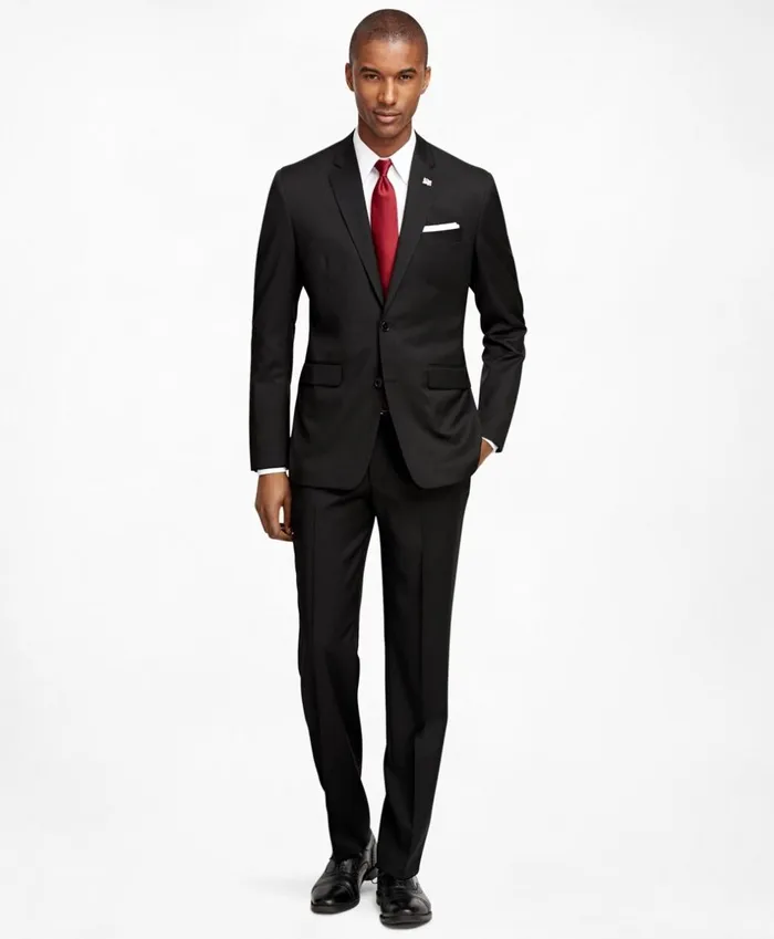 Brooks Brothers Suits Milano Fit Solid 1818 Suit Black 8211 Men