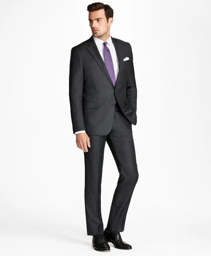 Brooks Brothers Suits Regent Fit MultiStripe 1818 Suit Charcoal 8211 Men Brooks Brothers Suits Regent Fit MultiStripe 1818 Suit Charcoal 8211 Men