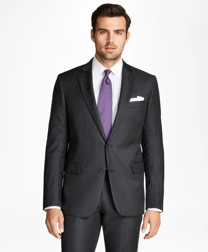 Brooks Brothers Suits Regent Fit MultiStripe 1818 Suit Charcoal 8211 Men Brooks Brothers Suits Regent Fit MultiStripe 1818 Suit Charcoal 8211 Men