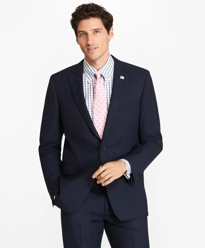 Brooks Brothers Suits Regent Fit Textured Weave 1818 Suit Navyblue 8211 Men Brooks Brothers Suits Regent Fit Textured Weave 1818 Suit Navyblue 8211 Men