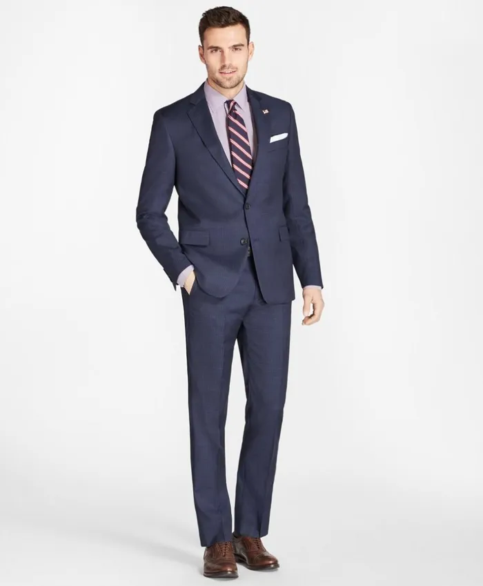 Brooks Brothers Suits Regent Fit Tic With Stripe 1818 Suit Blue 8211 Men Brooks Brothers Suits Regent Fit Tic With Stripe 1818 Suit Blue 8211 Men