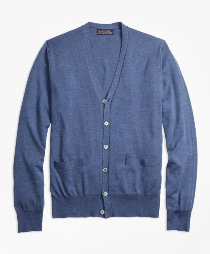 Brooks Brothers Sweaters BrooksTech Merino Wool ButtonFront Cardigan Denim 8211 Men Brooks Brothers Sweaters BrooksTech Merino Wool ButtonFront Cardigan Denim 8211 Men