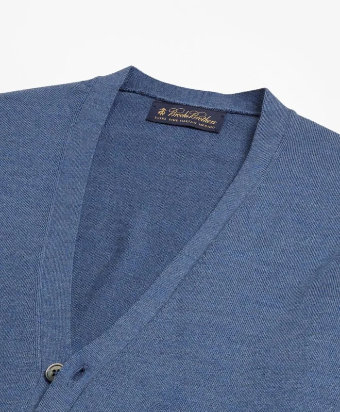Brooks Brothers Sweaters BrooksTech Merino Wool ButtonFront Cardigan Denim 8211 Men Brooks Brothers Sweaters BrooksTech Merino Wool ButtonFront Cardigan Denim 8211 Men