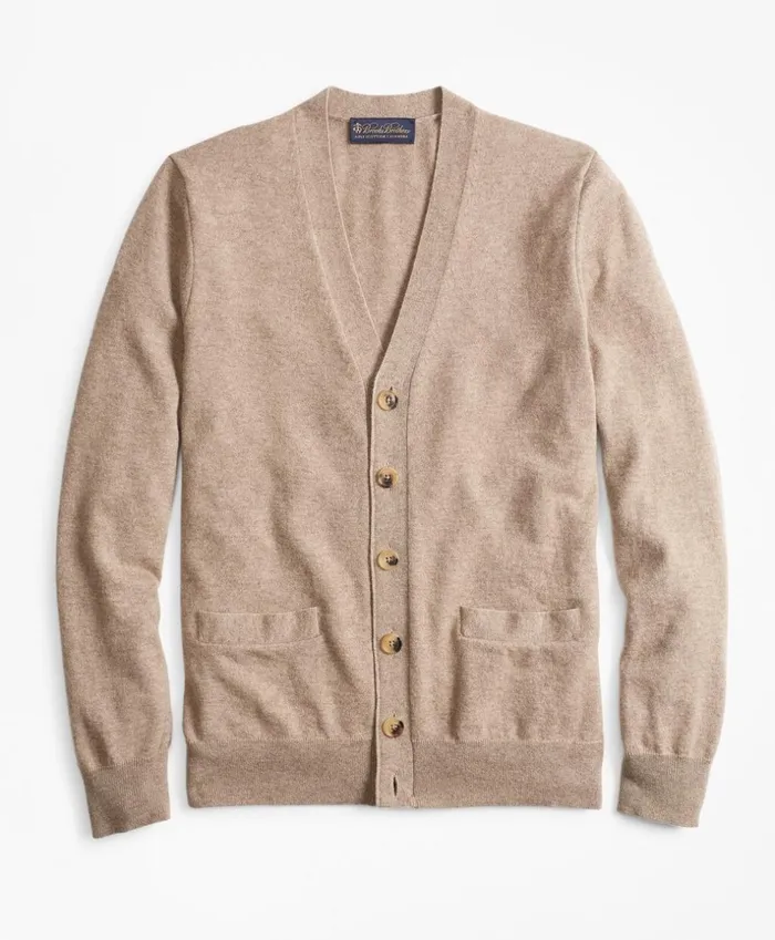 Brooks Brothers Sweaters Cashmere Cardigan Dark Beige 8211 Men