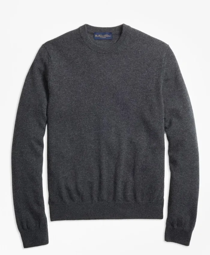 Brooks Brothers Sweaters Crewneck Cashmere Sweater Charcoal 8211 Men
