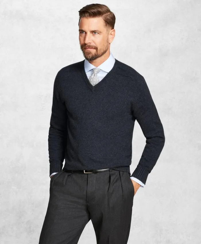 Brooks Brothers Sweaters Golden Fleece 3D Knit Cashmere VNeck Sweater Charcoal 8211 Men Brooks Brothers Sweaters Golden Fleece 3D Knit Cashmere VNeck Sweater Charcoal 8211 Men