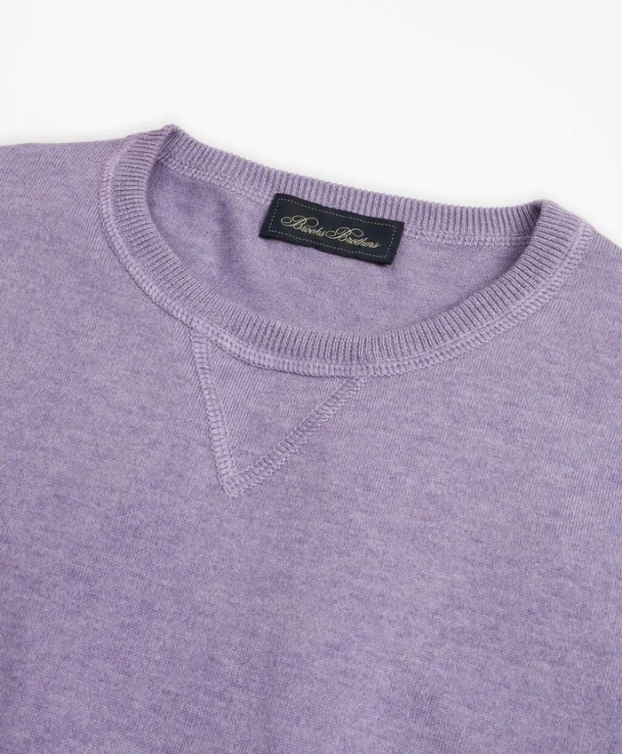 Brooks Brothers Sweaters Golden Fleece 3D Knit CottonCashmereSilk Crewneck Sweater Lilac 8211 Men Brooks Brothers Sweaters Golden Fleece 3D Knit CottonCashmereSilk Crewneck Sweater Lilac 8211 Men