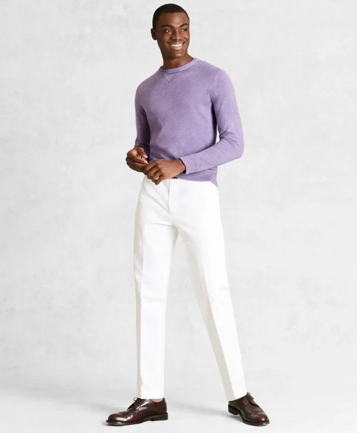 Brooks Brothers Sweaters Golden Fleece 3D Knit CottonCashmereSilk Crewneck Sweater Lilac 8211 Men Brooks Brothers Sweaters Golden Fleece 3D Knit CottonCashmereSilk Crewneck Sweater Lilac 8211 Men
