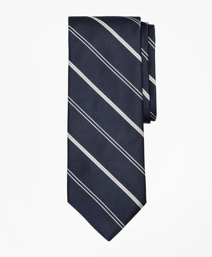 Brooks Brothers Ties Twill Stripe Tie Black 8211 Men