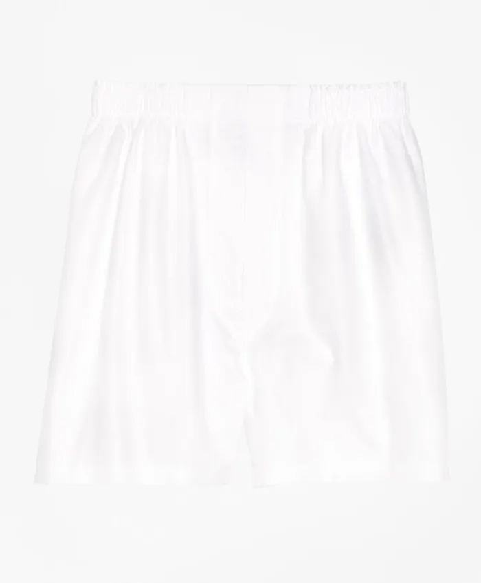 Brooks Brothers Underwear and Socks Slim Fit Oxford Boxers White 8211 Men