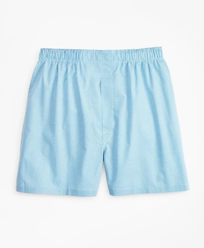 Brooks Brothers Underwear and Socks Traditional Fit Gingham Boxers Medium Blue 8211 Men Brooks Brothers Underwear and Socks Traditional Fit Gingham Boxers Medium Blue 8211 Men