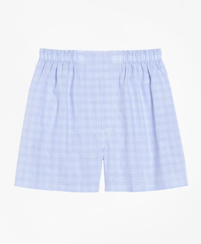 Brooks Brothers Underwear and Socks Traditional Fit Glen Plaid Boxers Blue 8211 Men Brooks Brothers Underwear and Socks Traditional Fit Glen Plaid Boxers Blue 8211 Men