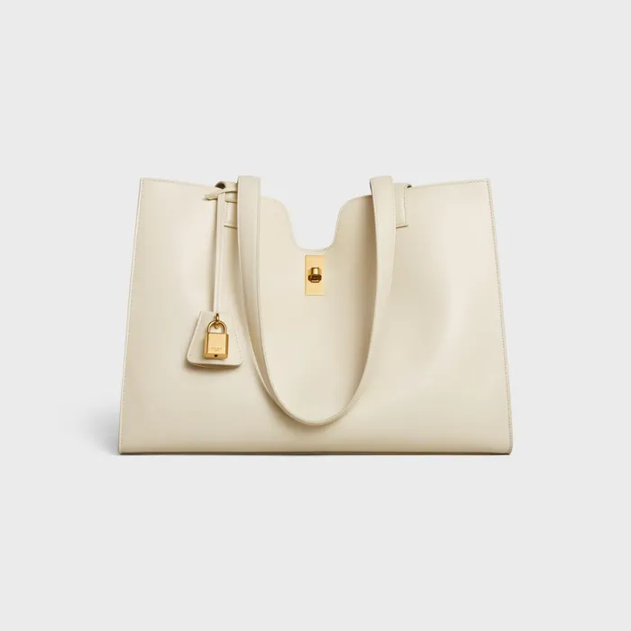 Cabas 16 In Smooth Calfskin Limestone Women CELINE 16