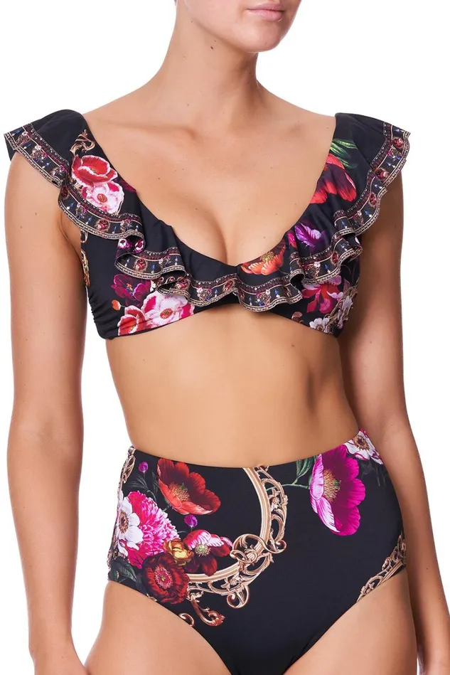 Camilla Bikinis Women Crop Top Bra With Frill Mirror Mirror