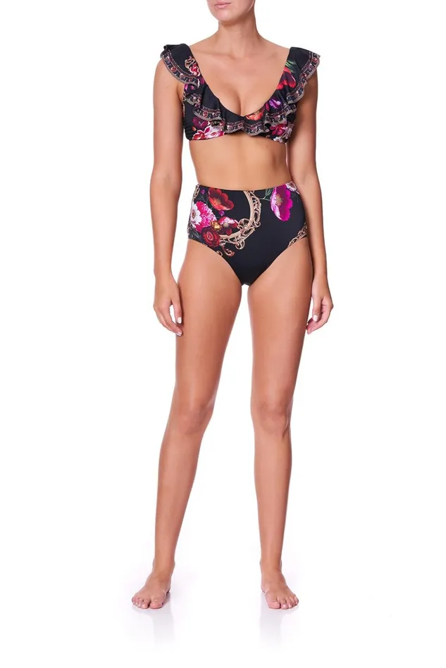 Camilla Bikinis Women Crop Top Bra With Frill Mirror Mirror