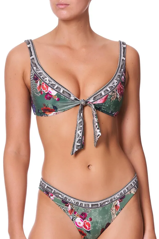 Camilla Bikinis Women Tie Front Reversible Top Tales Of Time