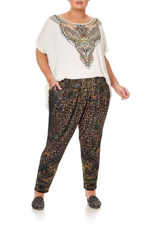 Camilla Extended Sizes Women Harem Pants With Front Pleats Abingdon Palace