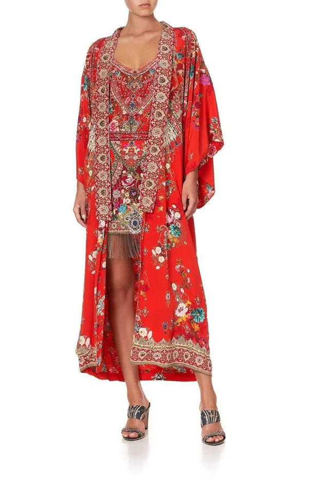 Camilla Jackets Women Embellished Kimono Coat Cameos Can Can