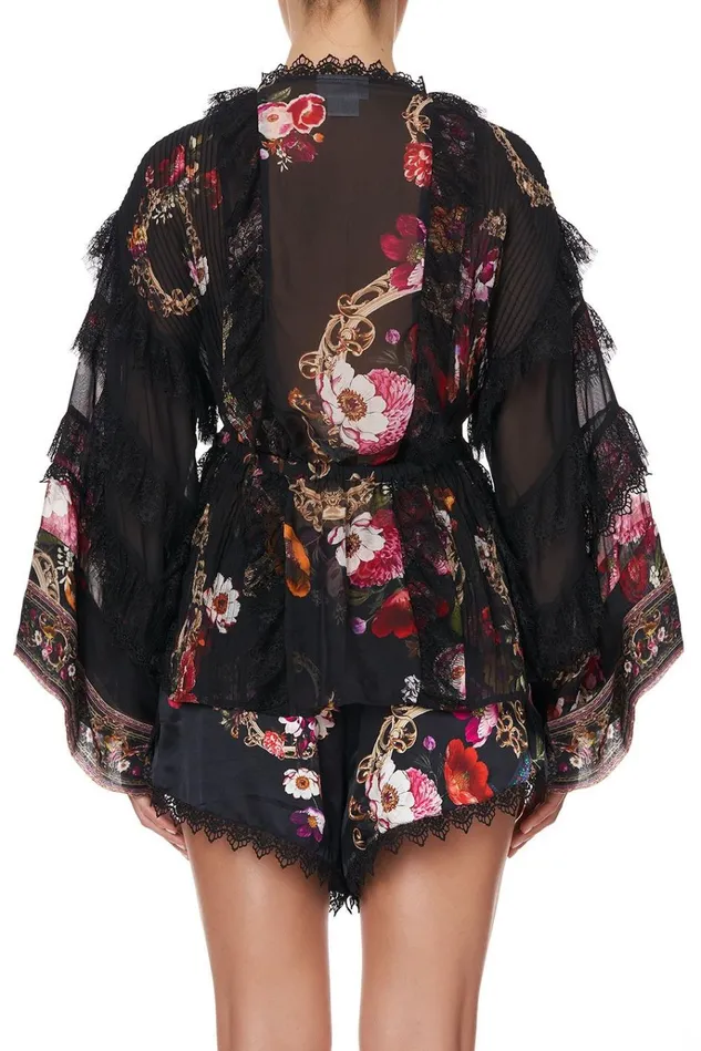 Camilla Kimonos Women Tie Front Lace Insert Layer Mirror Mirror