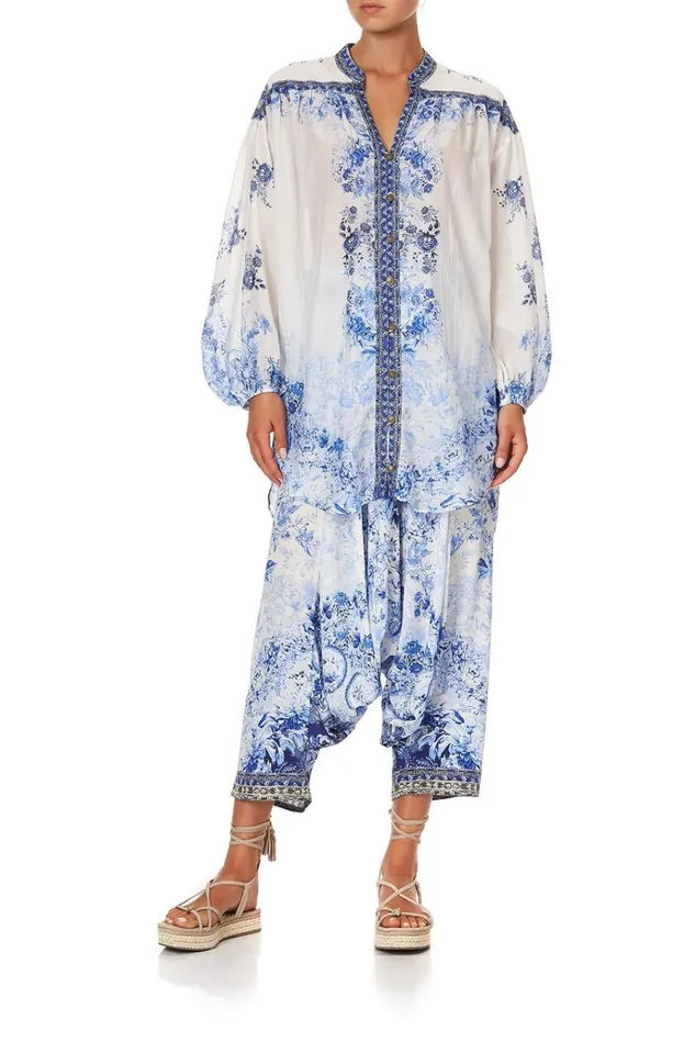 Camilla Mini Dresses Women Blouson Sleeve Shirt Dress High Tea