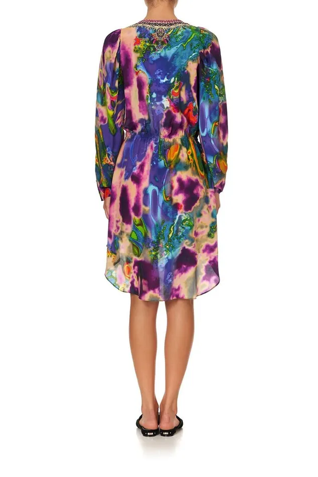 Camilla Mini Dresses Women Cross Front High Low Mini Dress Acid Abbey