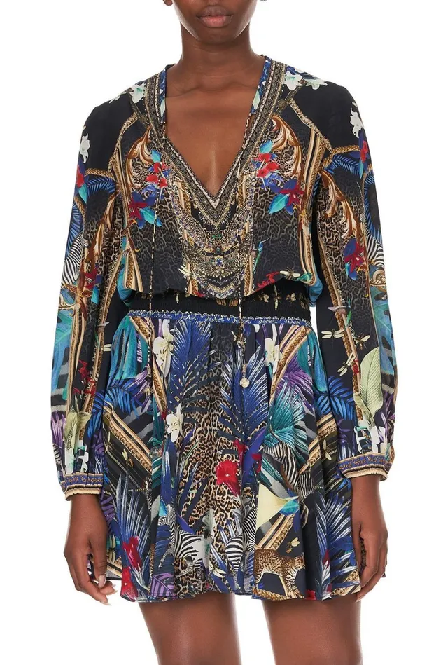 Camilla Mini Dresses Women Shirred Relaxed Short Dress Rainbow Room