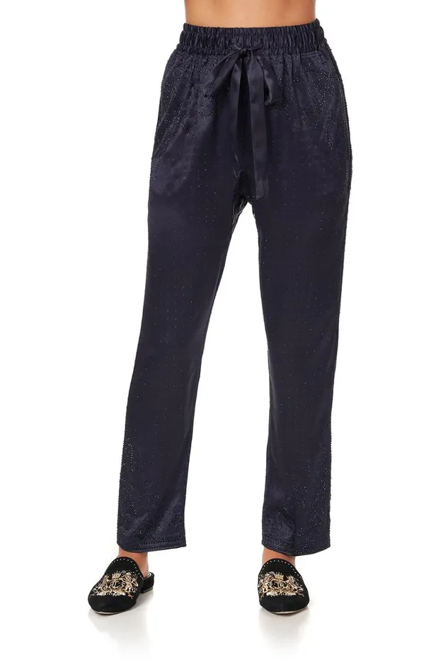 Camilla Modest Clothing Women Drop Crotch Slim Leg Pant Luxe Navy