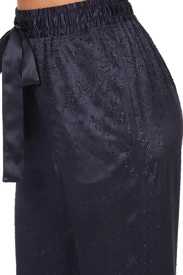 Camilla Modest Clothing Women Drop Crotch Slim Leg Pant Luxe Navy