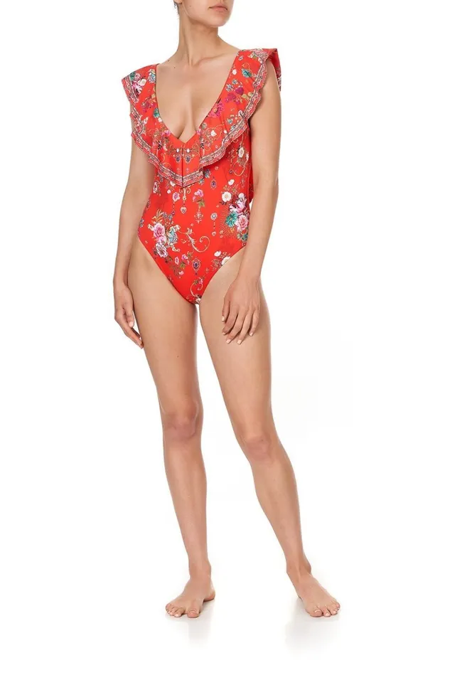 Camilla One Pieces Women Deep V Frill One Piece Cameos Can Can