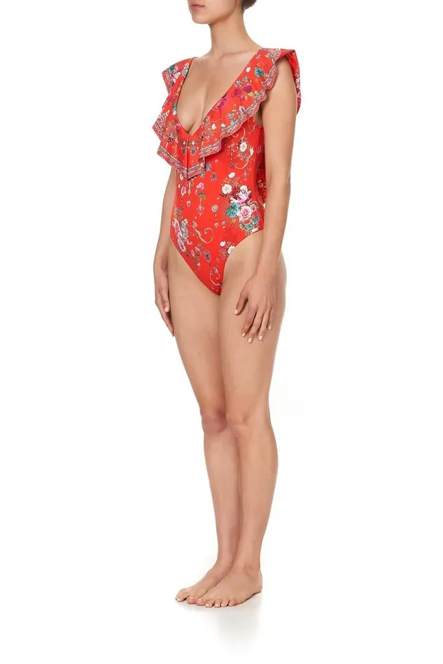 Camilla One Pieces Women Deep V Frill One Piece Cameos Can Can