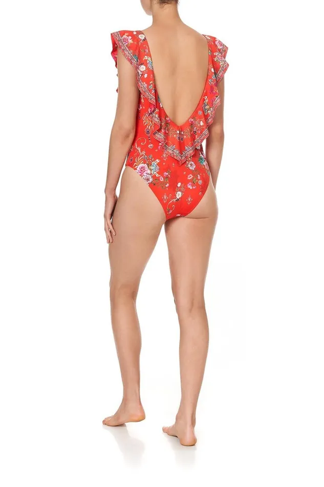Camilla One Pieces Women Deep V Frill One Piece Cameos Can Can