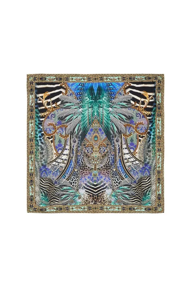 Camilla Scarves Women Large Square Scarf Animal Army