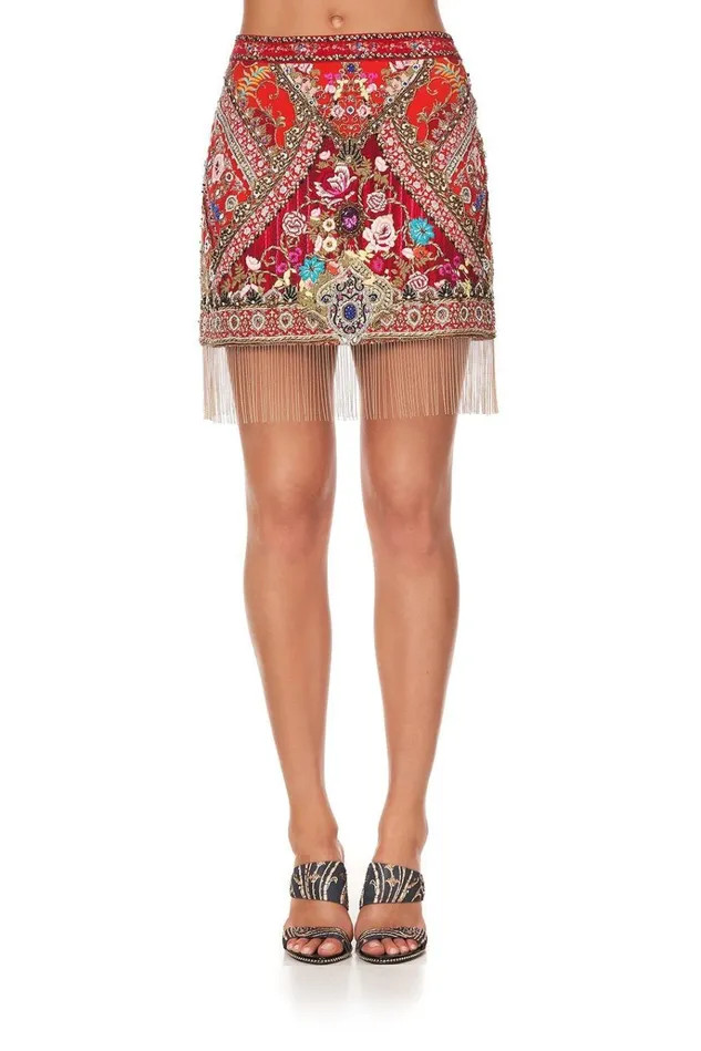 Camilla Skirts Women Embellished Mini Skirt Cameos Can Can