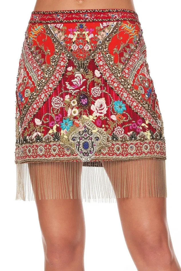 Camilla Skirts Women Embellished Mini Skirt Cameos Can Can