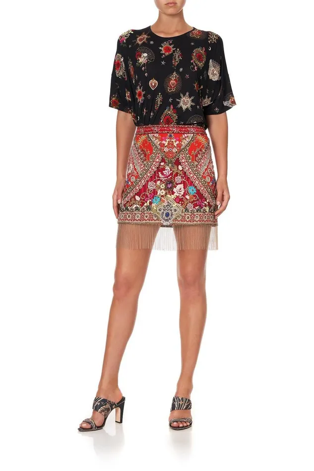 Camilla Skirts Women Embellished Mini Skirt Cameos Can Can