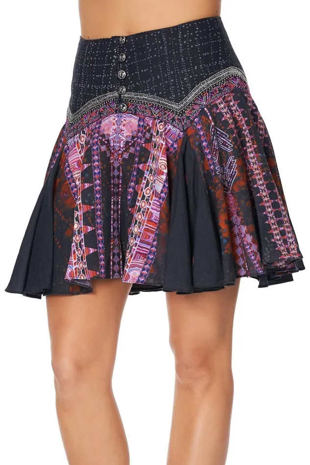 Camilla Skirts Women Mini Skirt With Shaped Yoke Mina Mina