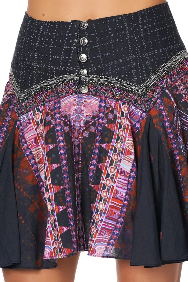 Camilla Skirts Women Mini Skirt With Shaped Yoke Mina Mina