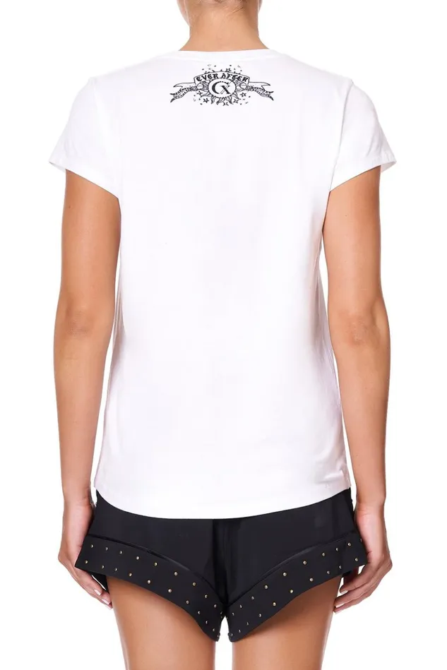 Camilla Tees Women Curved Hem Fitted Tee Aries
