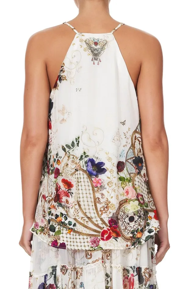 Camilla Tops Women Strap Top With Ruffle Fairy Godmother
