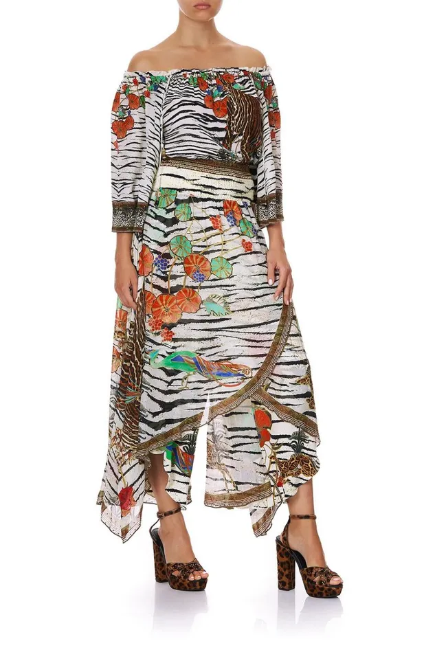 Camilla Trousers and Leggings Women Cross Overlay Pant Cosmic Conflict