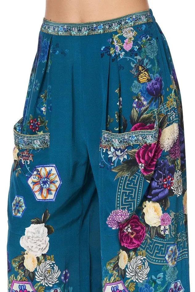 Camilla Trousers and Leggings Women Wide Leg Trouser With Front Pockets Lunar Gazing