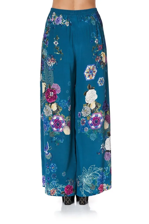 Camilla Trousers and Leggings Women Wide Leg Trouser With Front Pockets Lunar Gazing
