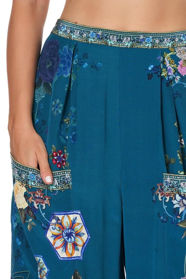 Camilla Trousers and Leggings Women Wide Leg Trouser With Front Pockets Lunar Gazing