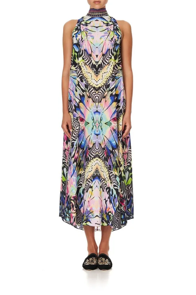 Camilla Wedding Guest Dresses Women High Neck Dress With Back Neck Tie Trance Temptation