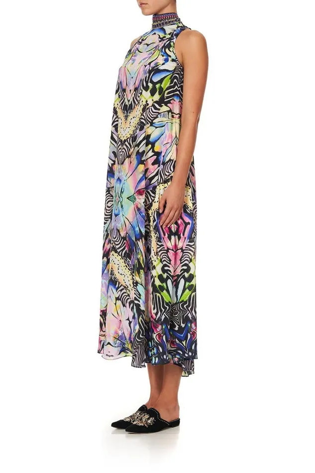 Camilla Wedding Guest Dresses Women High Neck Dress With Back Neck Tie Trance Temptation